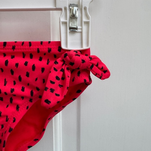 NWOT Okie Dokie 2T Girls Chic Red Bikini Bottom with Black Dots - Picture 2 of 4